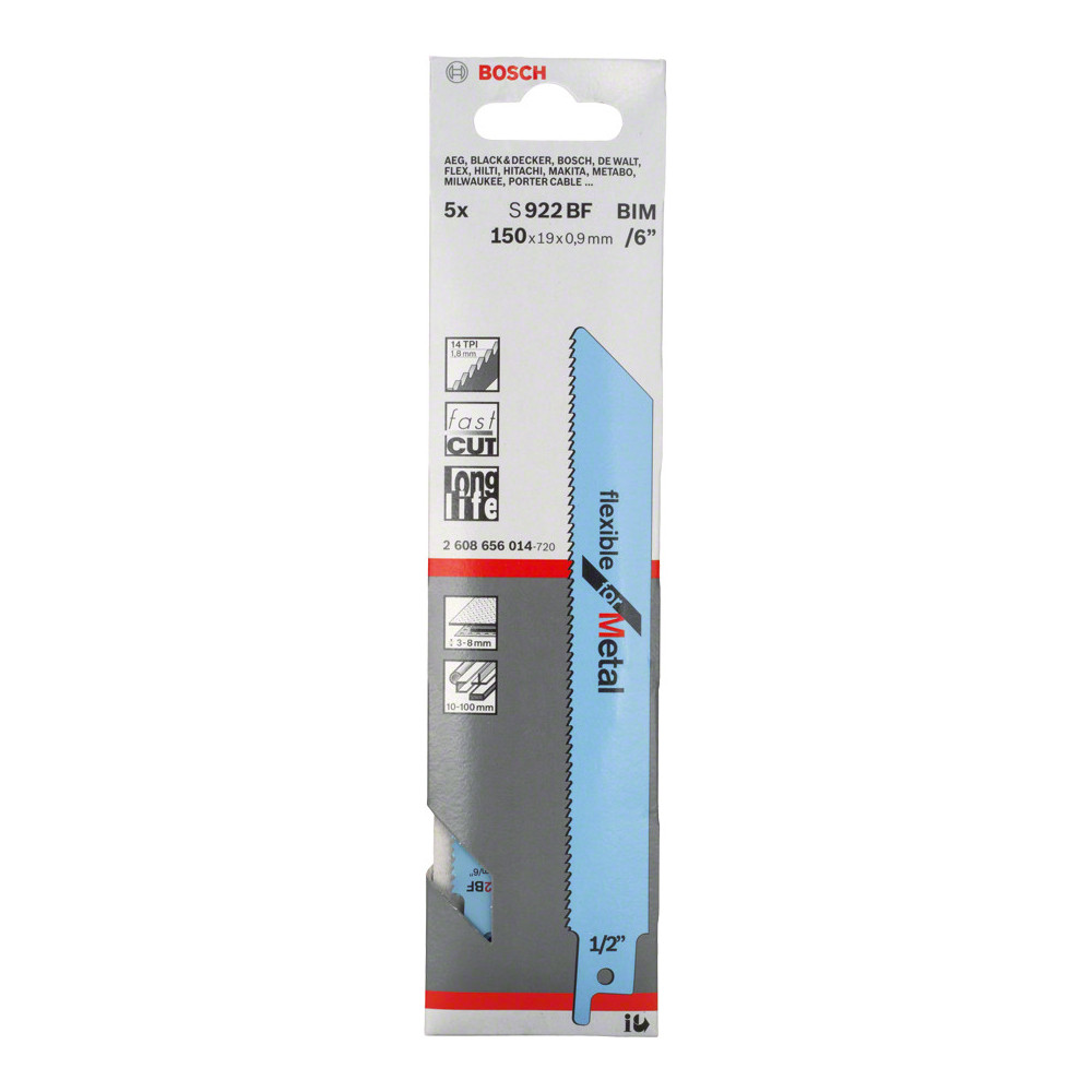 Bosch Lames de scie sabre S 922 BF Flexible for Metal