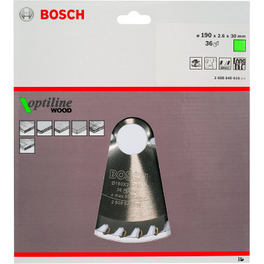 Bosch Lames de scies circulaires Optiline Wood