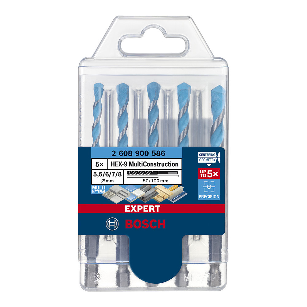 Bosch Expert HEX-9 Mèche de perçage pour maçonnerie 5 pièce(s)