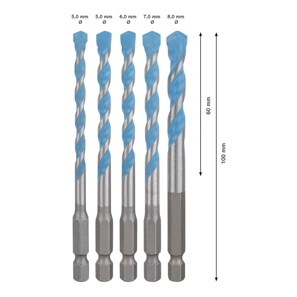 Bosch Expert HEX-9 Mèche de perçage pour maçonnerie 5 pièce(s)