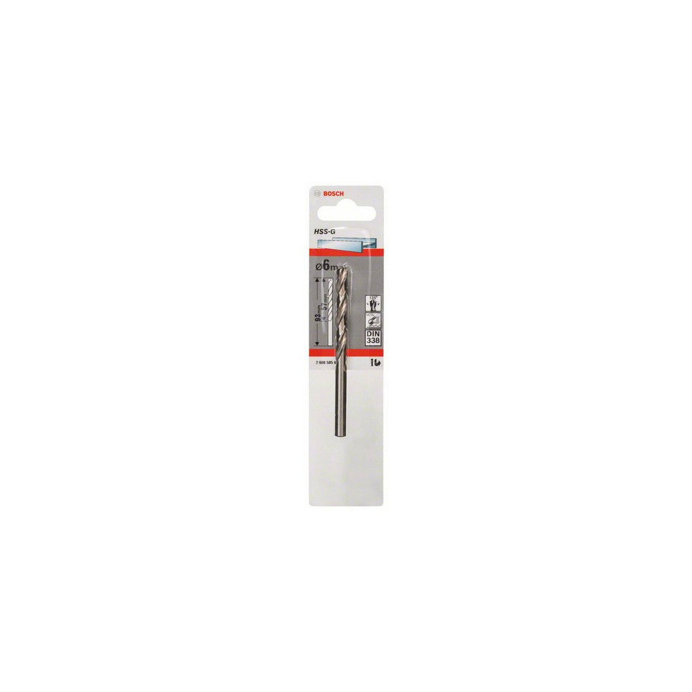 Bosch Forets à métaux rectifiés HSS-G, DIN 338
