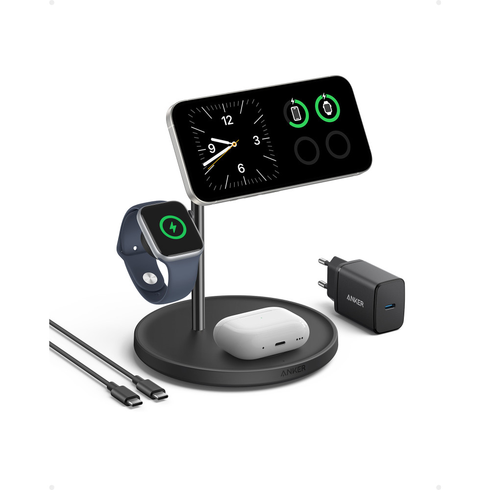 Anker MagGo Universel Noir USB Recharge sans fil Charge rapide Intérieure