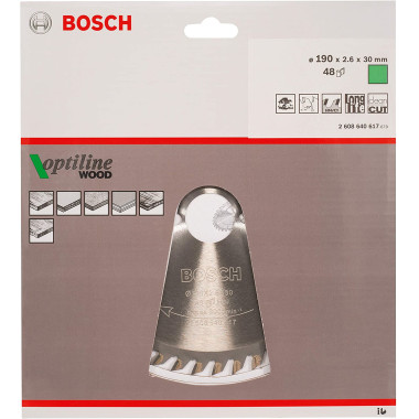 Bosch Lames de scies circulaires Optiline Wood
