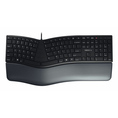 CHERRY KC 4500 ERGO clavier Universel USB AZERTY Belge Noir