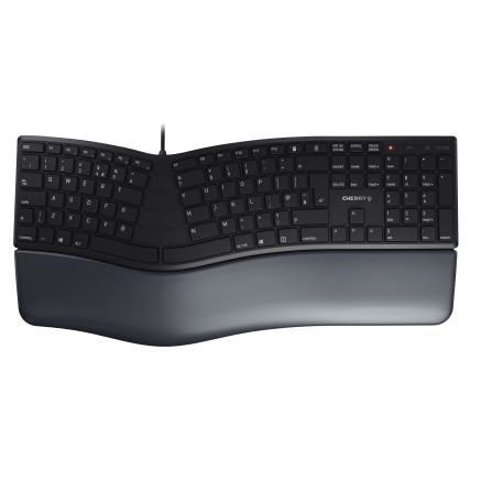 CHERRY KC 4500 ERGO clavier Universel USB QWERTY Anglais britannique Noir