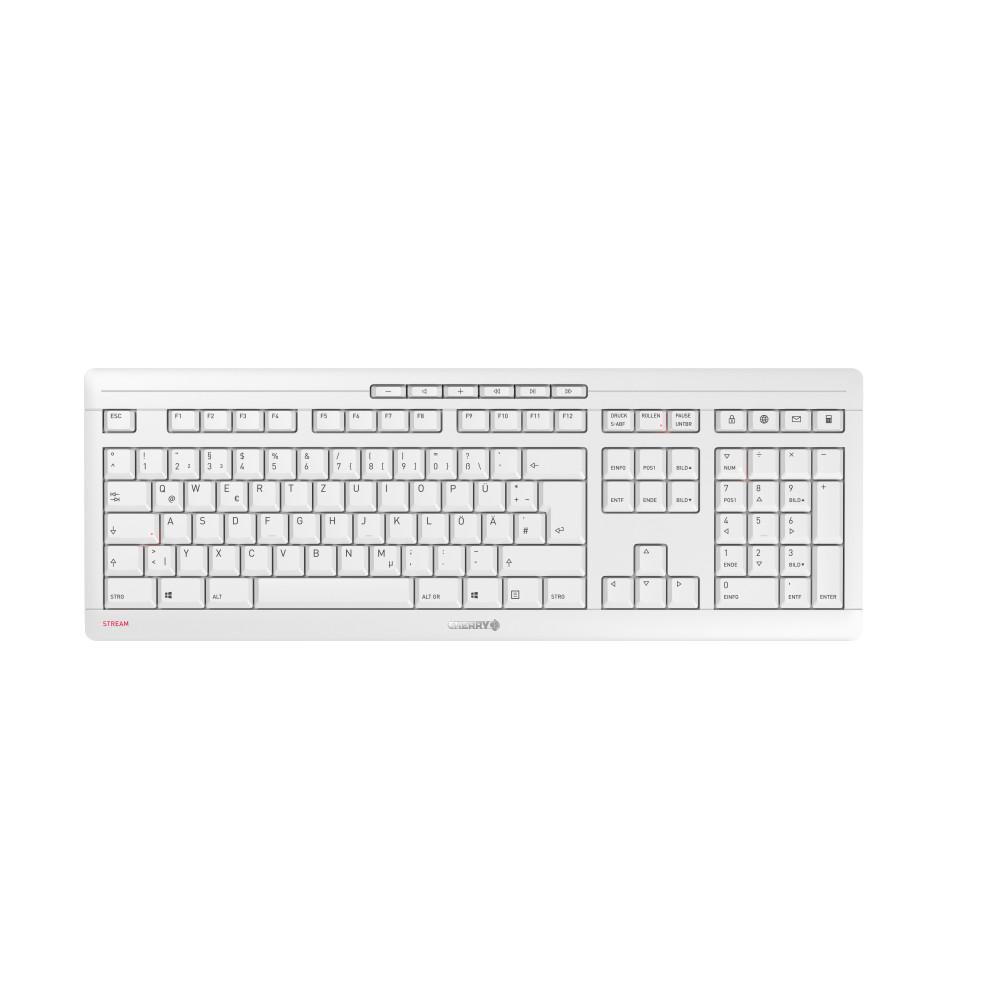 CHERRY Stream Desktop Recharge clavier Souris incluse Universel RF sans fil QWERTY Anglais britannique Gris