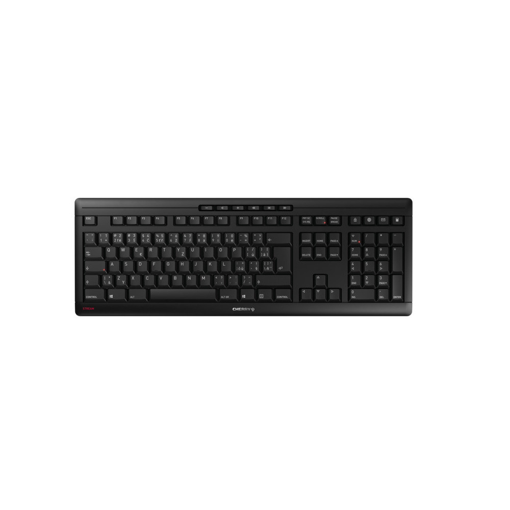 CHERRY Stream Wireless clavier Universel FR sans fil +USB QWERTZ Tchèque Noir
