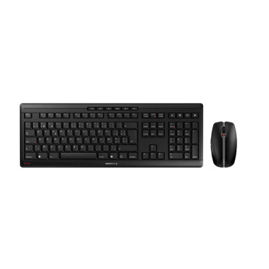 CHERRY Stream Desktop clavier Souris incluse RF sans fil Belge Noir