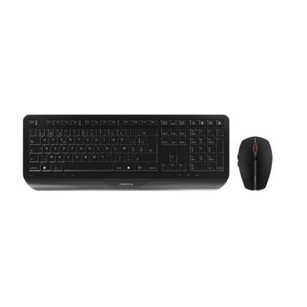 CHERRY Gentix Desktop clavier Souris incluse Bureau RF sans fil AZERTY Belge Noir