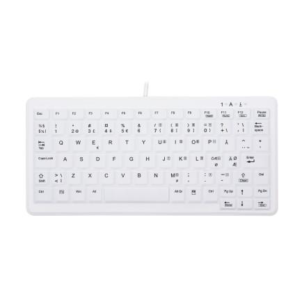 CHERRY AK-C4110 clavier Médical USB QWERTY Norvégien Blanc