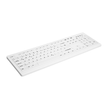 CHERRY AK-C8100F-U1-W US clavier Médical USB QWERTY Anglais américain Blanc