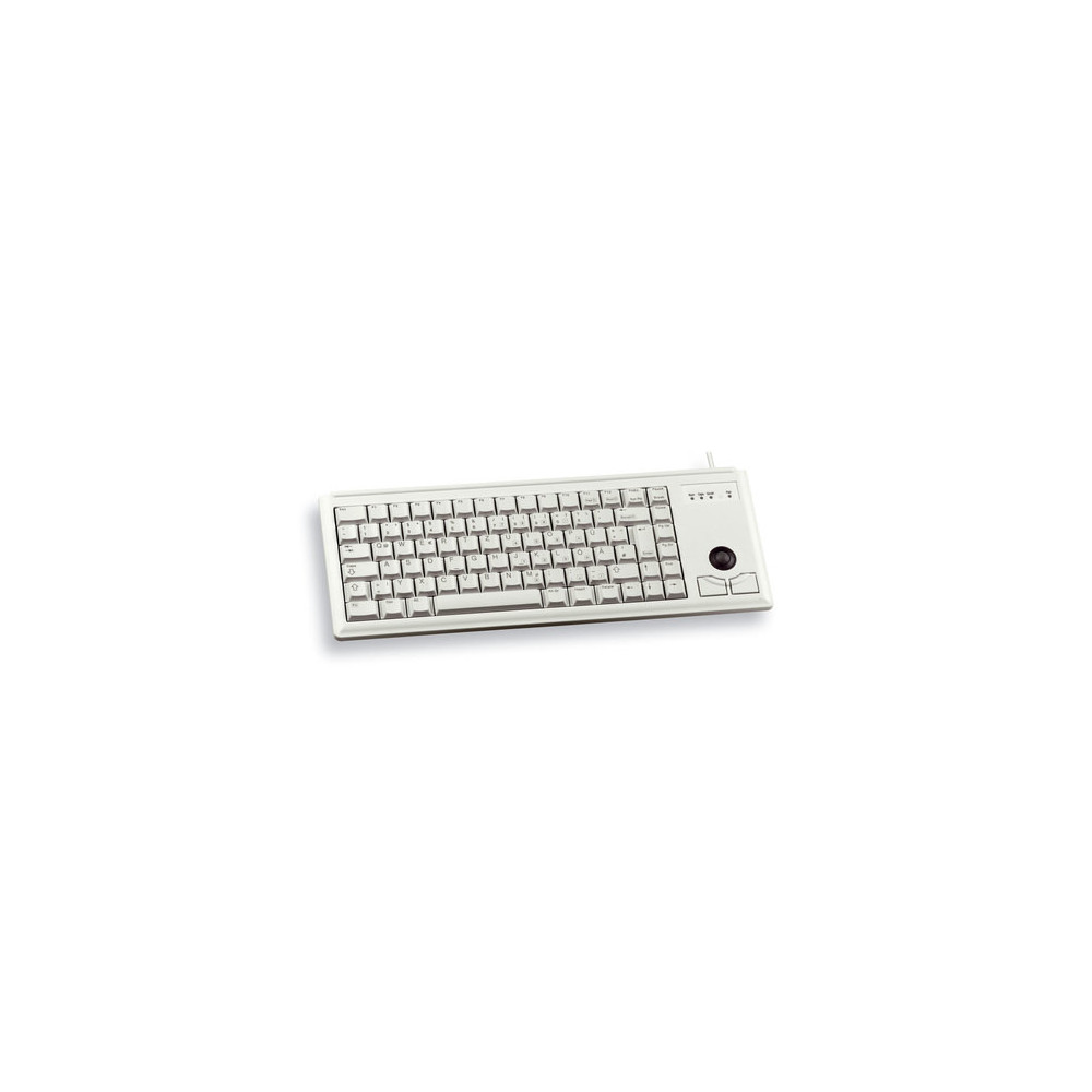 CHERRY G84-4400 TRACKBALL KEYBOARD Clavier filaire miniature, trackball, PS2, gris clair, AZERTY - FR CHERRY G84-4400 TRACKBALL KEYBOARD Clavier filaire miniature, trackball, PS2, gris clair, AZERTY - FR