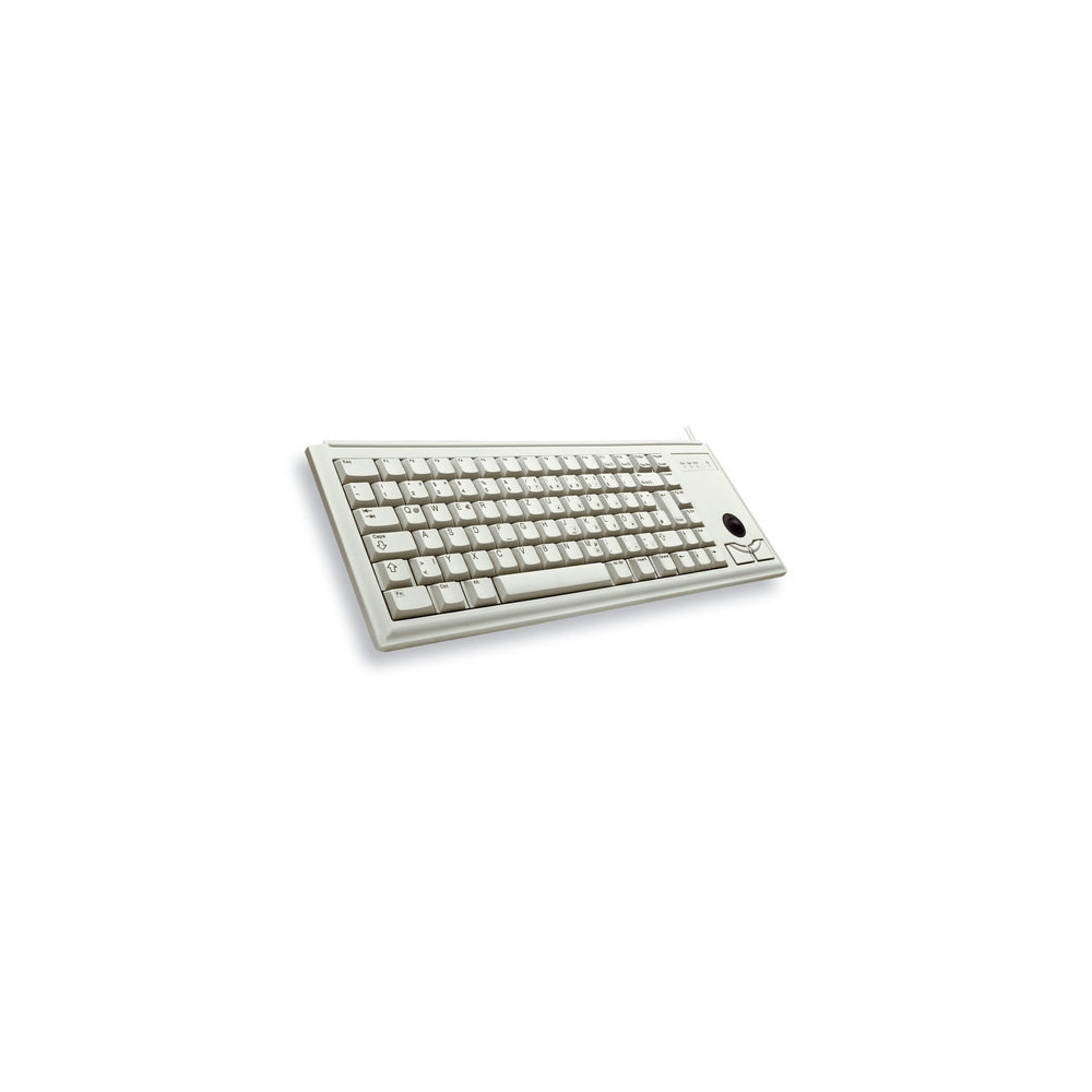 CHERRY G84-4400 TRACKBALL KEYBOARD Clavier filaire miniature, trackball, PS2, gris clair, AZERTY - FR