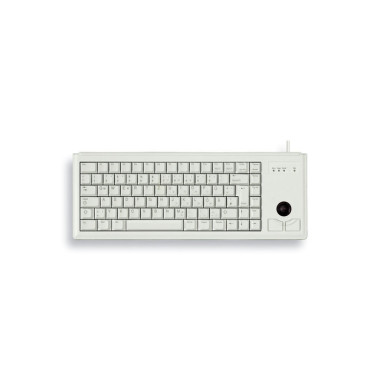 CHERRY G84-4400 TRACKBALL KEYBOARD Clavier filaire miniature, trackball, USB, gris clair, AZERTY - FR