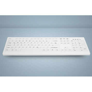 Active Key AK-C8100FA-UVS-W GE clavier Médical USB QWERTY Anglais britannique Blanc
