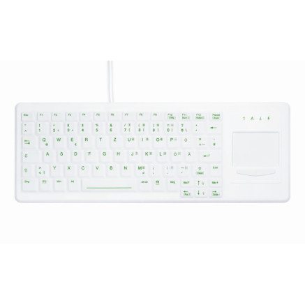 Active Key AK-C4400 clavier Médical USB + PS 2 Allemand Blanc