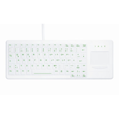 Active Key AK-C4400 clavier Médical USB + PS 2 Allemand Blanc