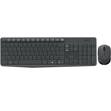 Logitech MK235 clavier Souris incluse Universel RF sans fil Portuguais Gris