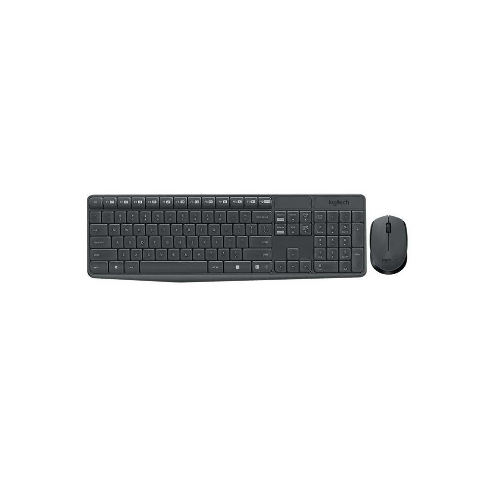 Logitech MK235 clavier Souris incluse Universel RF sans fil Portuguais Gris