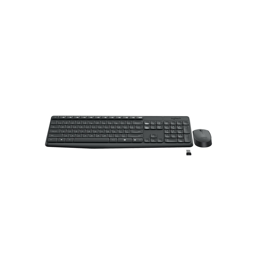 Logitech MK235 clavier Souris incluse Universel RF sans fil Portuguais Gris