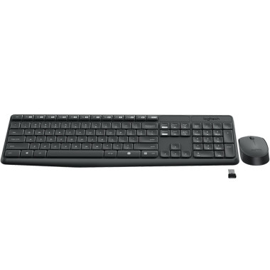 Logitech MK235 clavier Souris incluse Universel RF sans fil Portuguais Gris