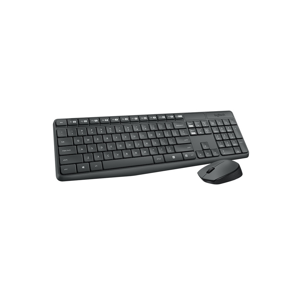 Logitech MK235 clavier Souris incluse Universel RF sans fil Portuguais Gris