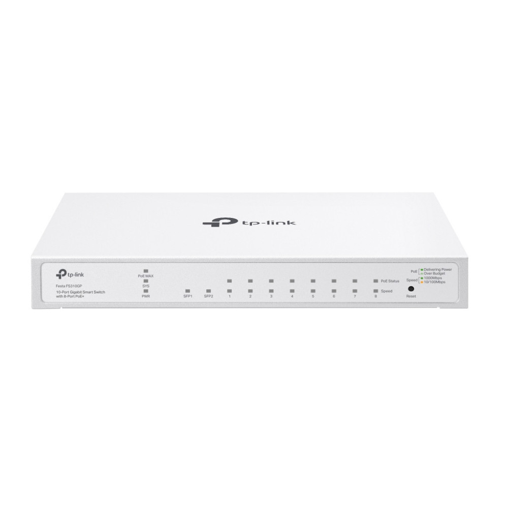 TP-Link FESTA FS310GP commutateur réseau Géré L2 L2+ Gigabit Ethernet (10 100 1000) Connexion Ethernet, supportant TP-Link FESTA FS310GP commutateur réseau Géré L2 L2+ Gigabit Ethernet (10 100 1000) Connexion Ethernet, supportant