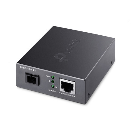 TP-Link TL-FC311A-20 convertisseur de support réseau 1000 Mbit s Monomode Noir