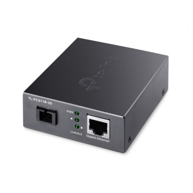 TP-Link TL-FC311B-20 convertisseur de support réseau 1000 Mbit s Monomode Noir