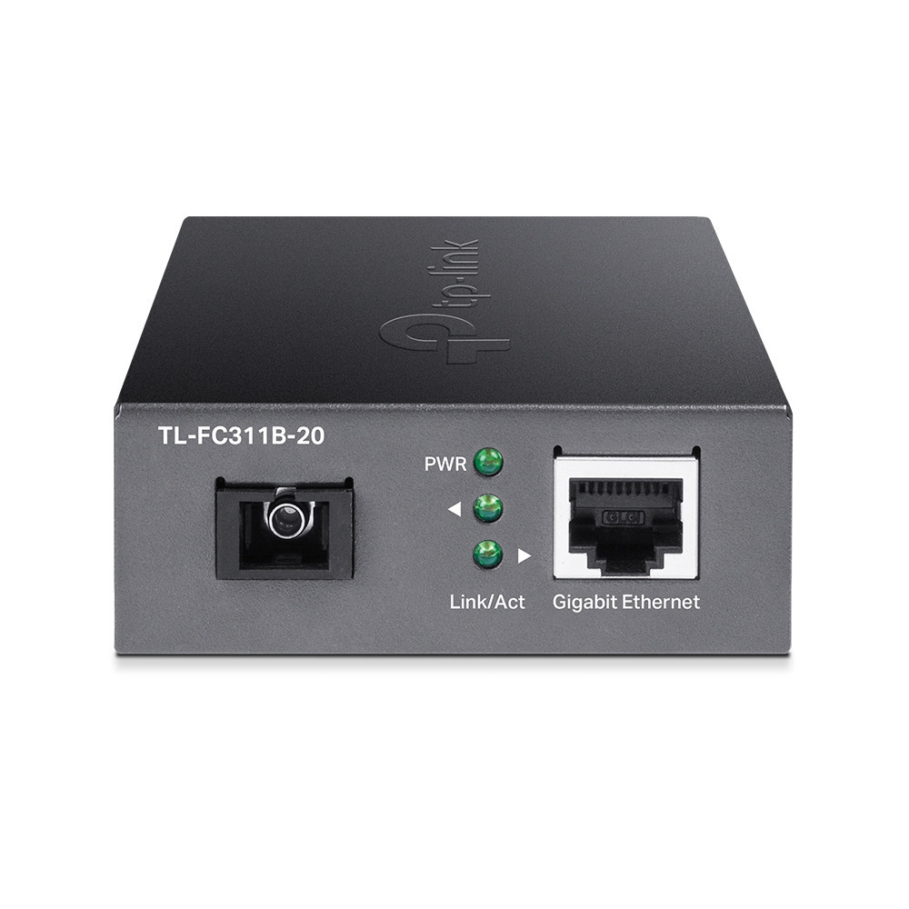 TP-Link TL-FC311B-20 convertisseur de support réseau 1000 Mbit s Monomode Noir