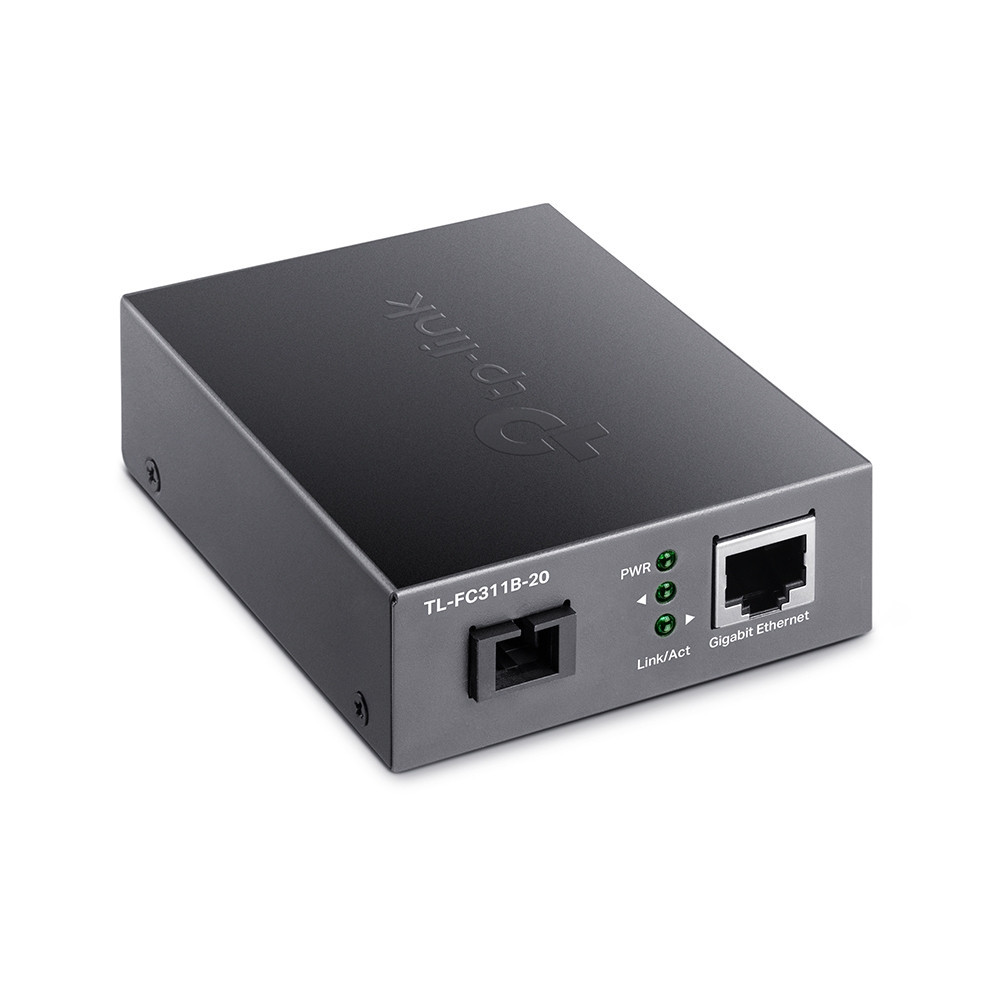 TP-Link TL-FC311B-20 convertisseur de support réseau 1000 Mbit s Monomode Noir