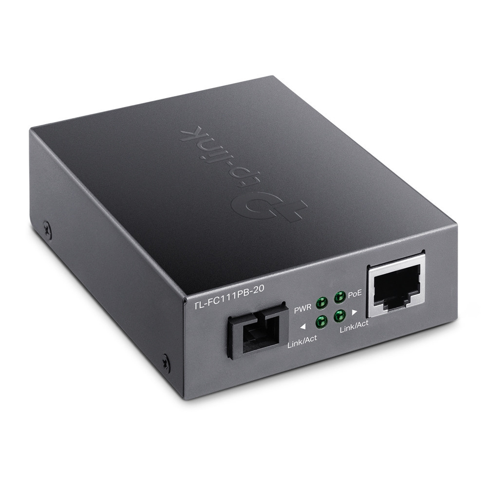 TP-Link TL-FC111PB-20 convertisseur de support réseau 100 Mbit s Noir
