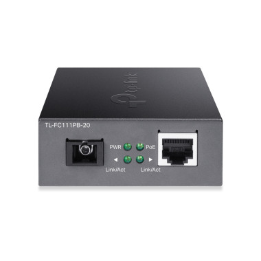 TP-Link TL-FC111PB-20 convertisseur de support réseau 100 Mbit s Noir