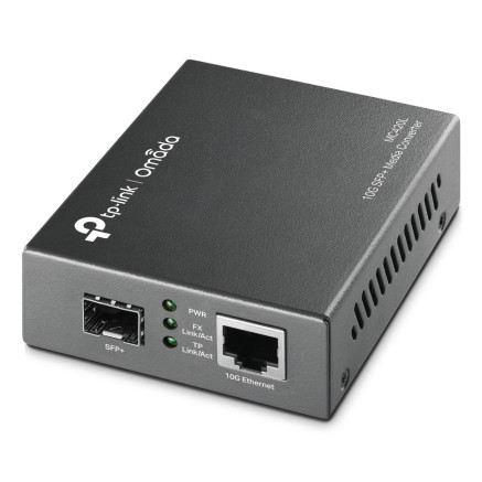 TP-Link MC420L convertisseur de support réseau 10000 Mbit s Multimode, Monomode Noir