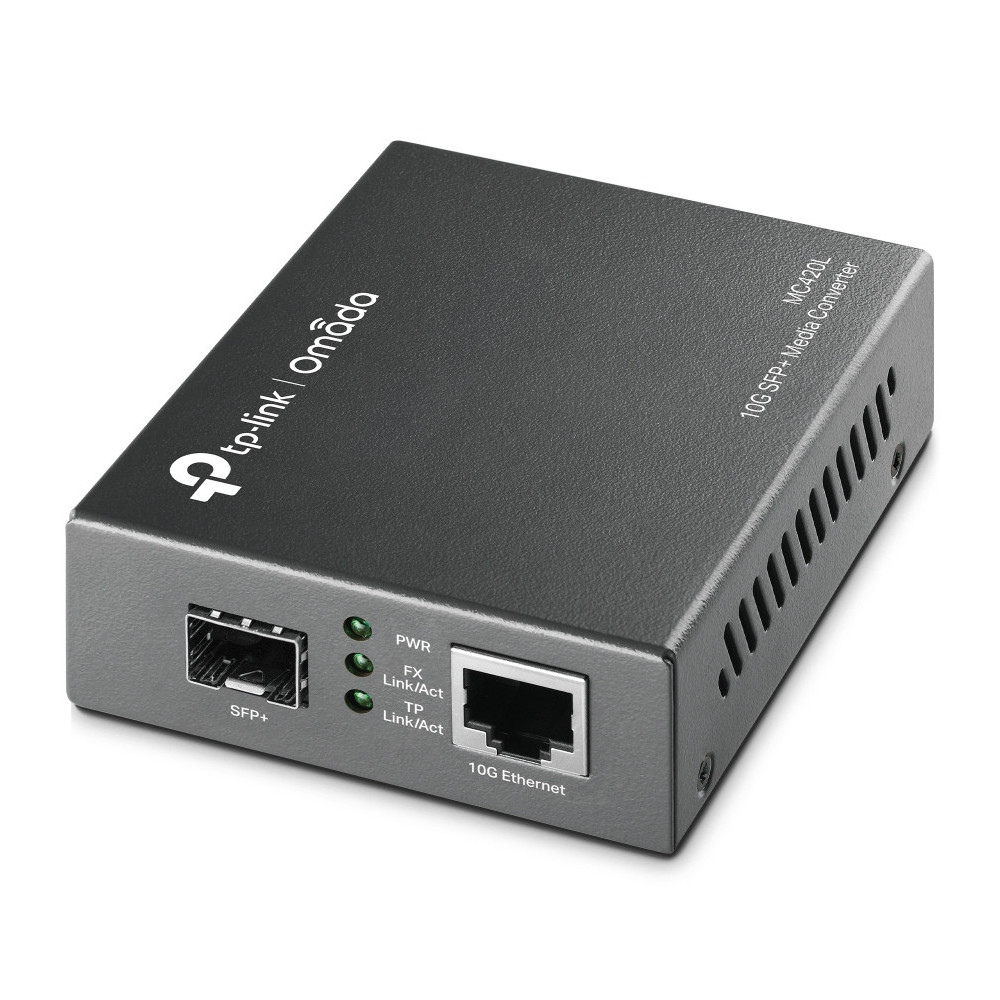 TP-Link MC420L convertisseur de support réseau 10000 Mbit s Multimode, Monomode Noir TP-Link MC420L convertisseur de support réseau 10000 Mbit s Multimode, Monomode Noir