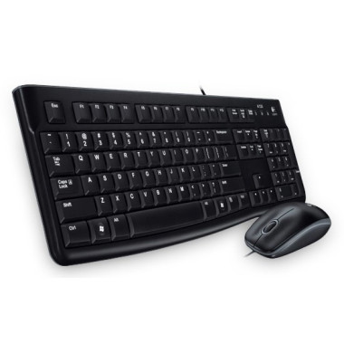 Logitech Desktop MK120 clavier Souris incluse USB Bulgare Noir