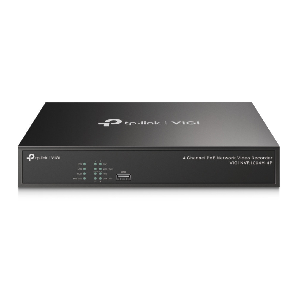 TP-Link VIGI NVR1004H-4P Enregistreur vidéo sur réseau Noir TP-Link VIGI NVR1004H-4P Enregistreur vidéo sur réseau Noir