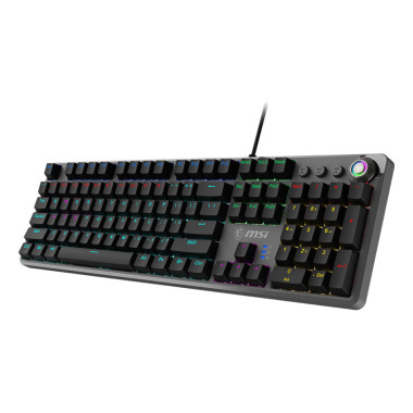 MSI FORGE GK310 RED DE clavier Jouer USB QWERTY Allemand Noir