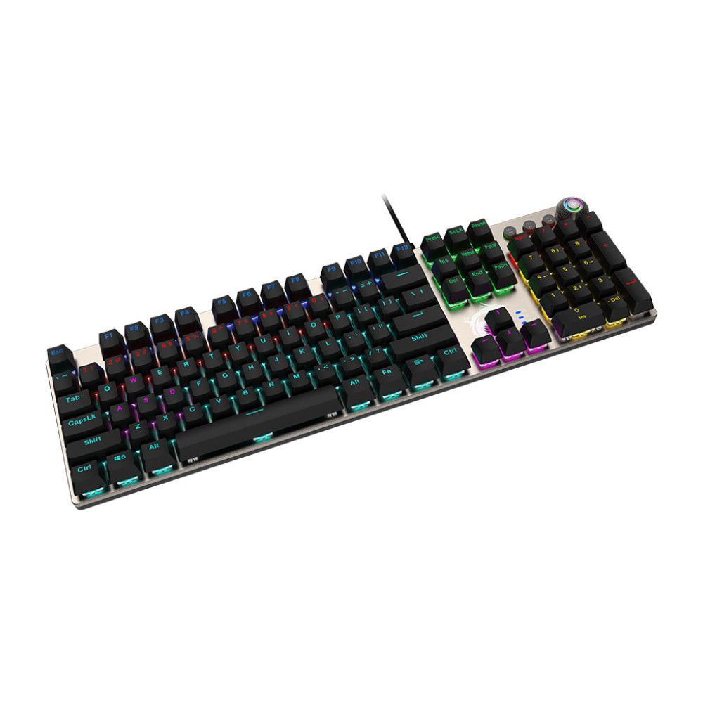 MSI FORGE GK310 RED DE clavier Jouer USB QWERTY Allemand Noir