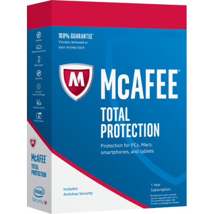 McAfee Total Protection 2018 1D 1Y Sécurité antivirus Allemand 1 licence(s) 1 année(s)