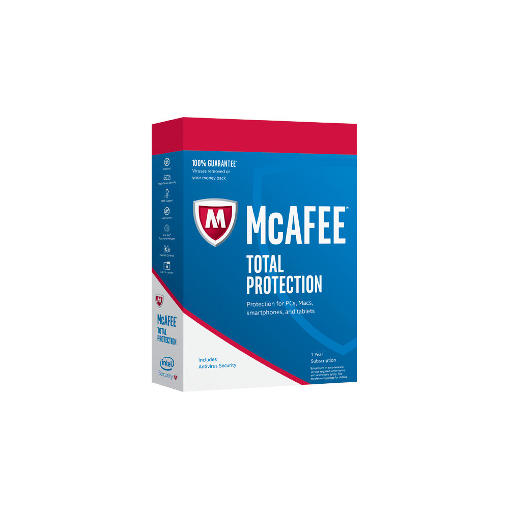 McAfee Total Protection 2018 1D 1Y Sécurité antivirus Allemand 1 licence(s) 1 année(s) McAfee Total Protection 2018 1D 1Y Sécurité antivirus Allemand 1 licence(s) 1 année(s)