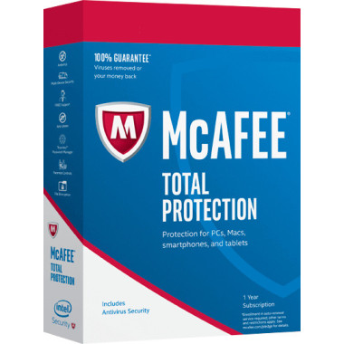 McAfee Total Protection 2018 1D 1Y Sécurité antivirus Allemand 1 licence(s) 1 année(s)
