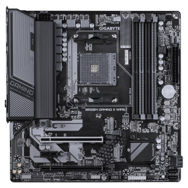 GIGABYTE B550M GAMING X WIFI6 Carte mère - Processeurs AMD Ryzen 5000, VRM 5+3 phases, jusqu'à 3200 MHz DDR4, 1x M.2 PCIe 4.0 +