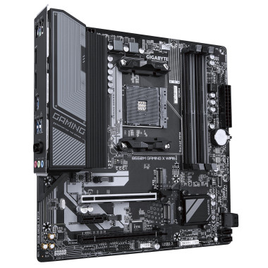 GIGABYTE B550M GAMING X WIFI6 Carte mère - Processeurs AMD Ryzen 5000, VRM 5+3 phases, jusqu'à 3200 MHz DDR4, 1x M.2 PCIe 4.0 +