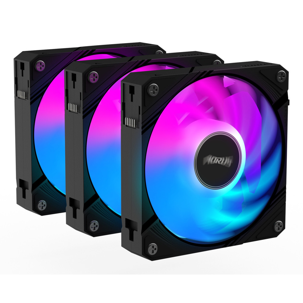 GIGABYTE AORUS EZ CHAIN FAN 120 (3-Pack) Processeur Refroidisseur de liquide tout-en-un 12 cm Noir