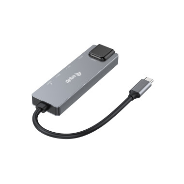 Equip 133496 Adaptateur multifonctionnel 5 en 1, 2.5GbE, USB-A x 2, USB-C x 1, USB-C , 100W USB PD