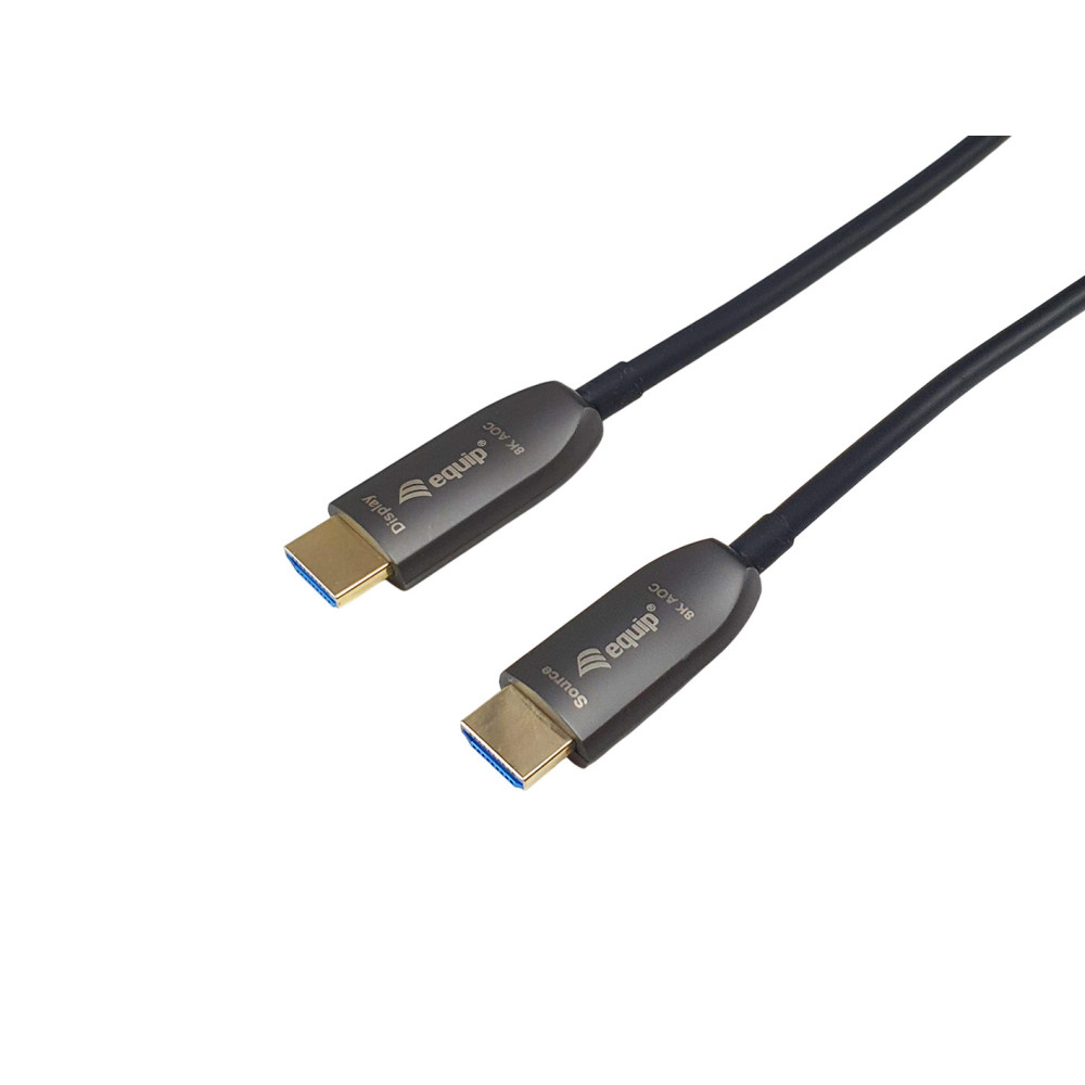 Equip 119422 Câble blindé à optique active HDMI 2.1, 50m, 8K 60Hz, 4K 120Hz, 48Gbps