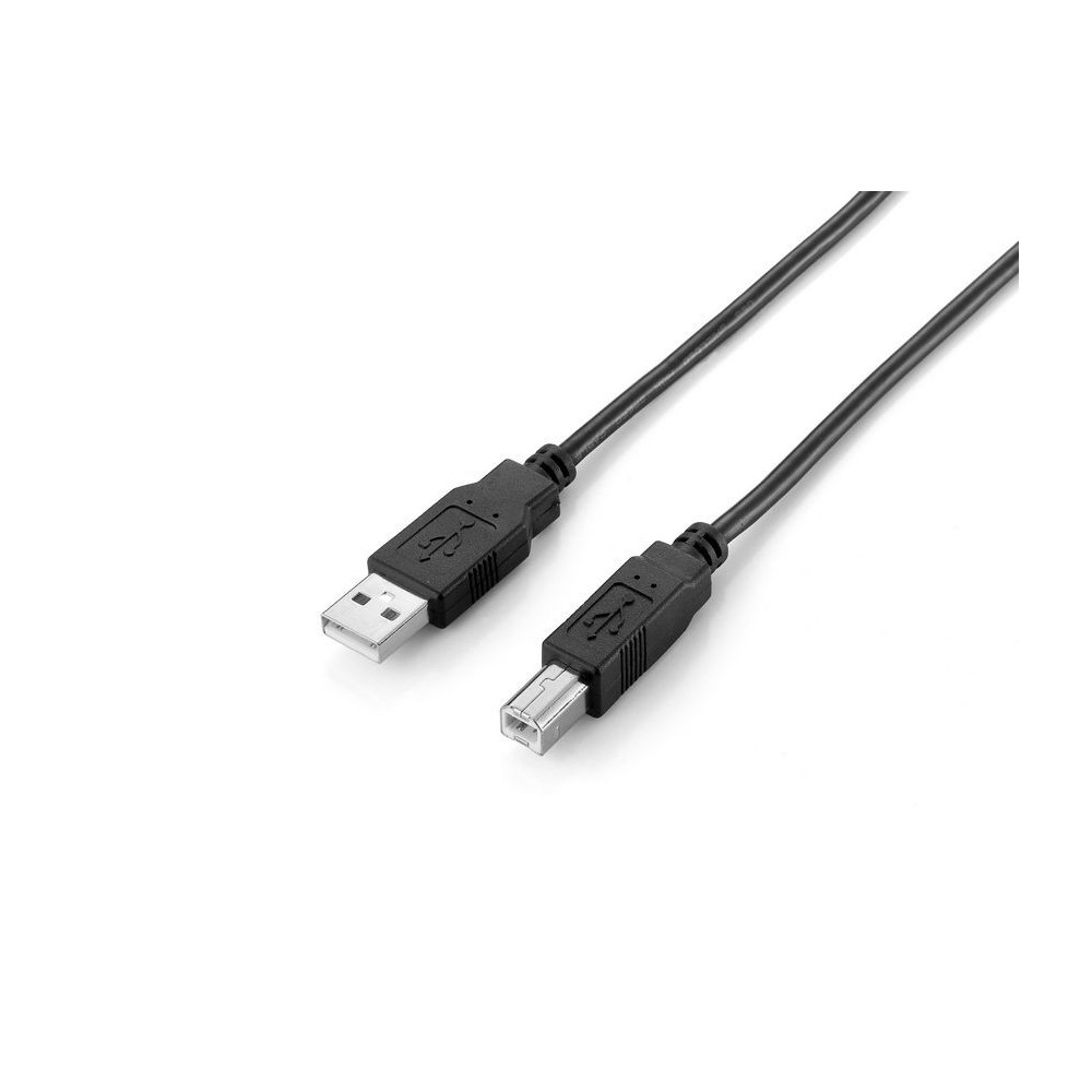 Equip 128864 Câble USB 2.0 Type A vers Type B, 2.0m, noir Equip 128864 Câble USB 2.0 Type A vers Type B, 2.0m, noir