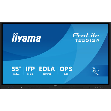 iiyama TE6513A-B1AG Écran d'affichage dynamique Écran plat interactif 163,8 cm (64.5") Wifi 450 cd m² 4K Ultra HD Noir Écran