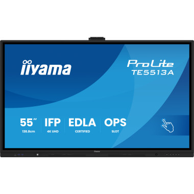 iiyama TE7513A-B1AG Écran d'affichage dynamique Écran plat interactif 190,5 cm (75") Wifi 450 cd m² 4K Ultra HD Noir Écran